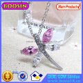 Cristal argenté rouleau patin collier pendentif bijoux # B312